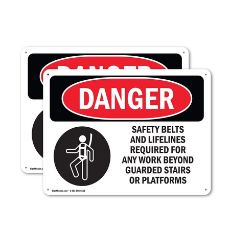 Signmission 18 in Height, 24 in Width, Aluminum, Rectangle OS-2PACK-DS-A-1824-L-1698